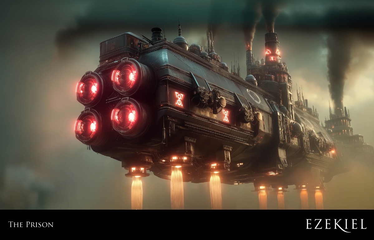 Ezekiel concept art - Prison Ship design