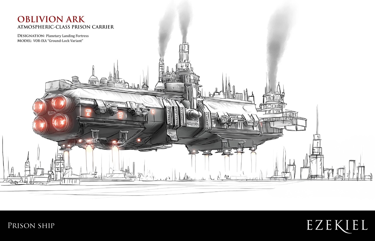 Ezekiel concept art - Oblivion Ark blueprint