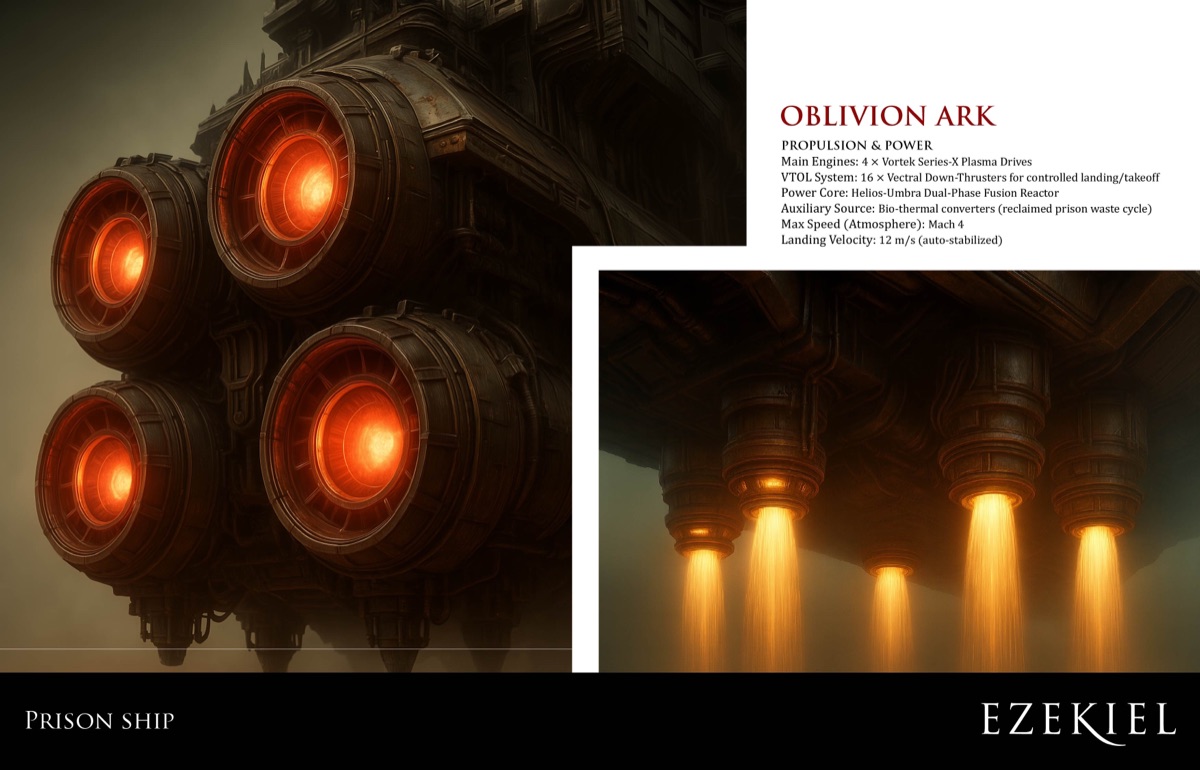 Ezekiel concept art - Ship mechanical details